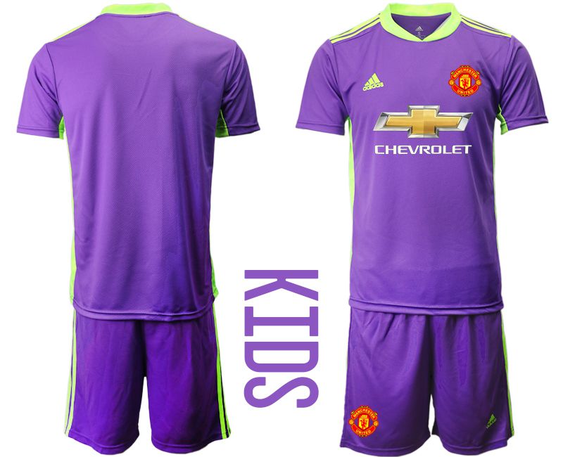 Youth 2020-2021 club Manchester United Russia purple goalkeeper Soccer Jerseys->germany jersey->Soccer Country Jersey